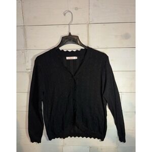 Bgklfeo Women's Black Lightweight Cardigan Size XL With Stretch